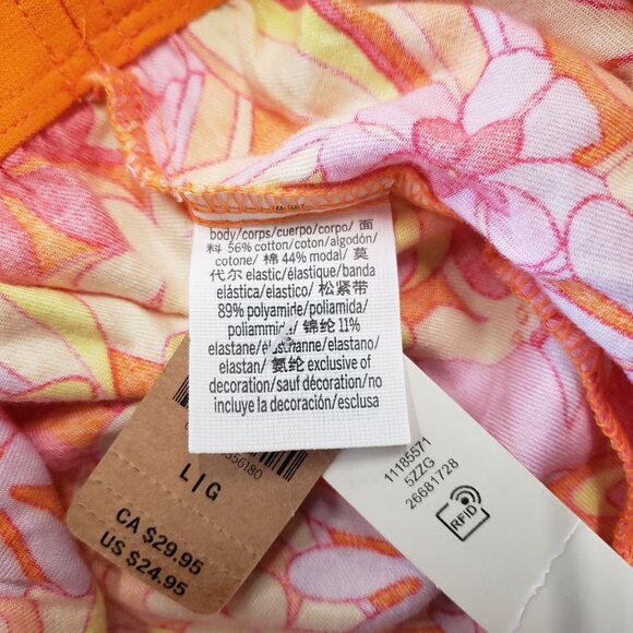 NWT Victorias Secret Pink Womens Floral Sleep Shorts Size L Lightweight Lounge - Picture 5 of 5